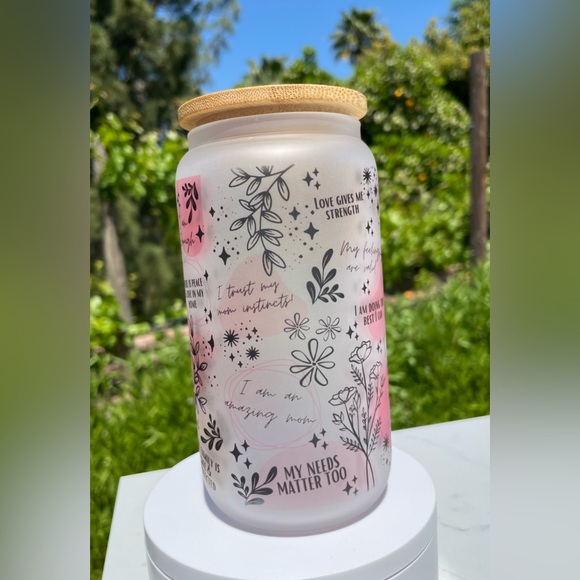 Mommy Reminders frosted Libby can glass 16oz - Picture 4 of 6